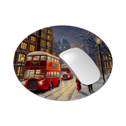Winter On The Strand Vegan Leather Mouse Mat