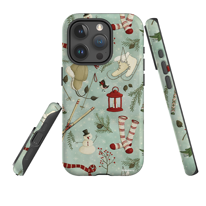 iPhone Tough Case - Winter Pattern By Maja Lindberg