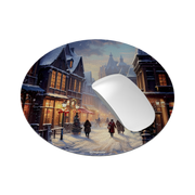Winter Shopping Vegan Leather Mouse Mat