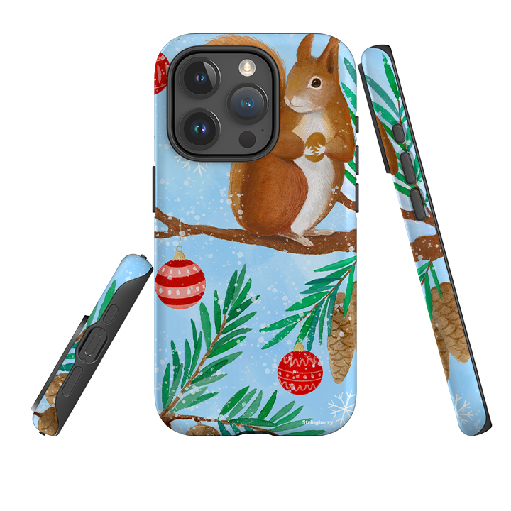 iPhone Tough Case - Winter Squirrel By Bex Parkin