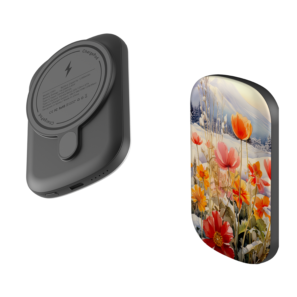 MagSafe Power Bank - Winter Wild Flowers II