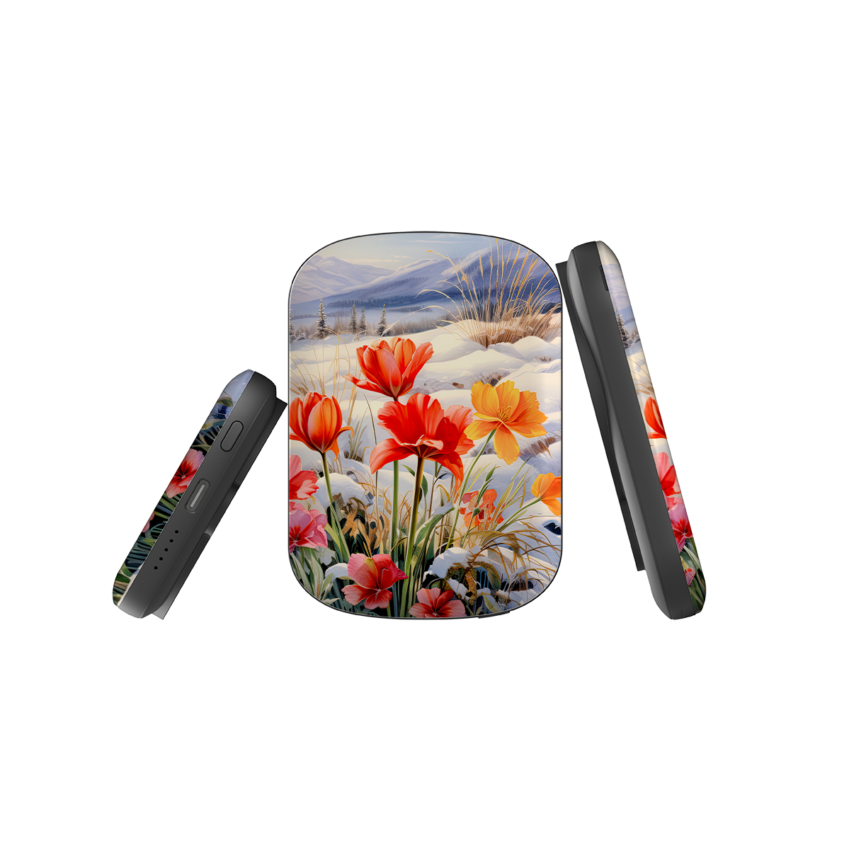 MagSafe Power Bank - Winter Wild Flowers III