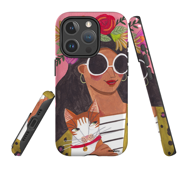 iPhone MagSafe Tough Case -  Woman & Cat By Caroline Bonne Muller