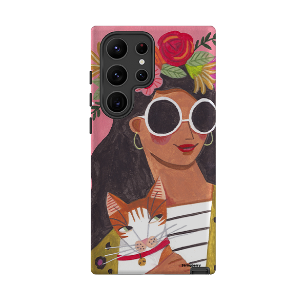 Samsung Tough Case - Woman & Cat By Caroline Bonne Muller