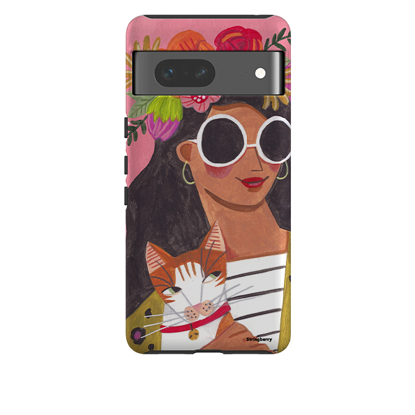 Google Tough Case -  Woman & Cat By Caroline Bonne Muller