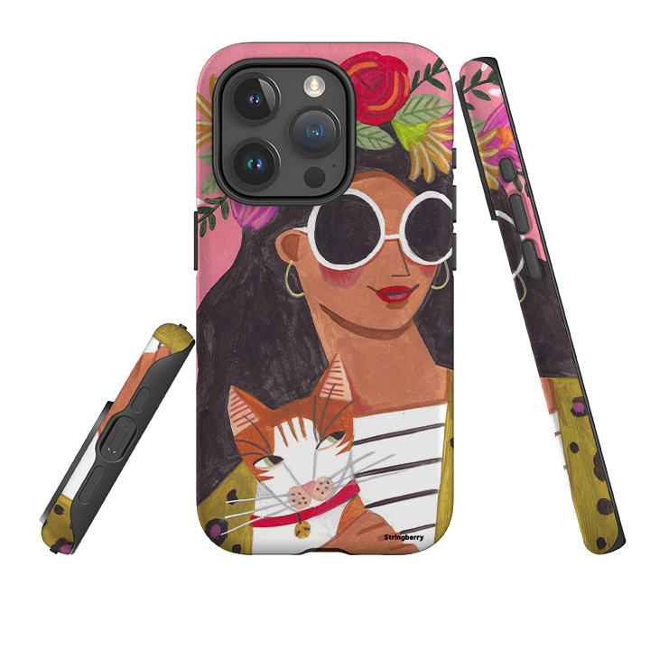 iPhone Tough Case - Woman & Cat By Caroline Bonne Muller