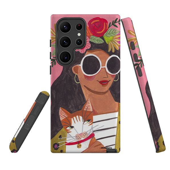 Samsung Tough Case - Woman & Cat By Caroline Bonne Muller