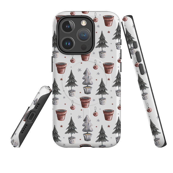 iPhone MagSafe Tough Case - Xmas Tree Pattern