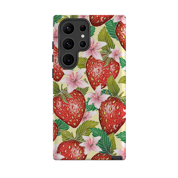 Samsung Tough Case - Yellow Strawberries By Catherine Rowe