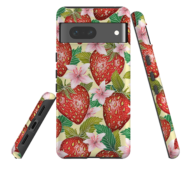Google Tough Case -  Yellow Strawberries By Catherine Rowe