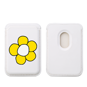 Yellow Daisy MagSafe Wallet- White