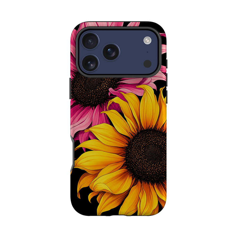 iPhone Tough Case - Yellow & Pink Sunflower
