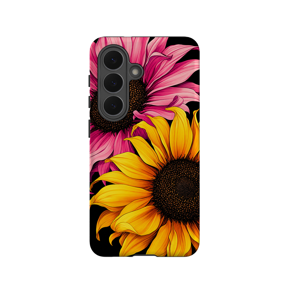 Samsung Tough Case - Yellow & Pink Sunflower