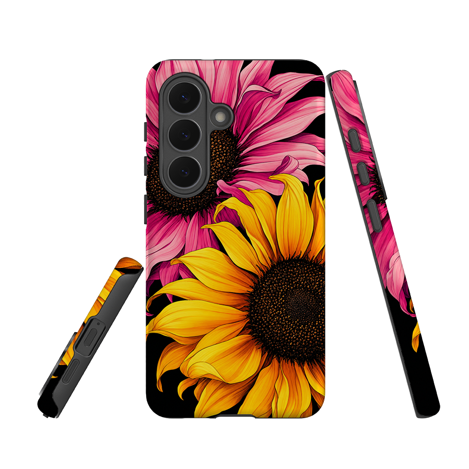 Samsung Tough Case - Yellow & Pink Sunflower