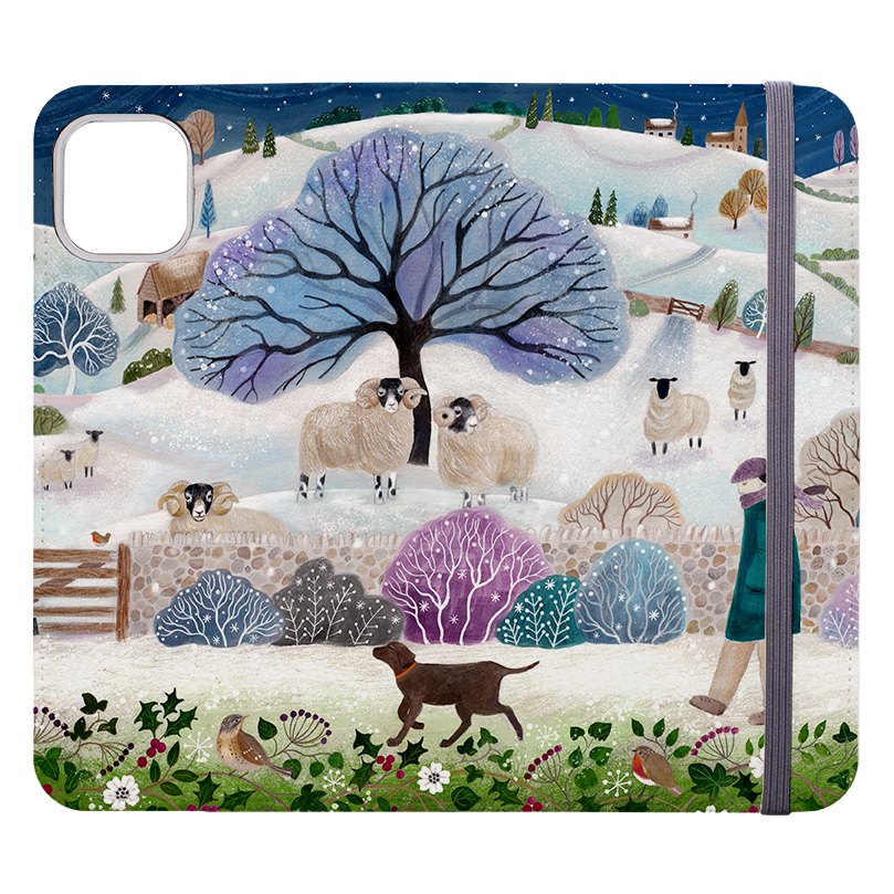 Across The Snowy Fields Wallet Case By Bex Parkin