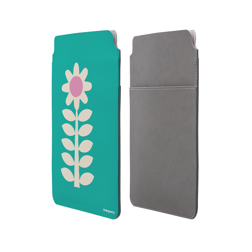Aqua Floral By Ken Eardley Laptop, Kindle & iPad Sleeve