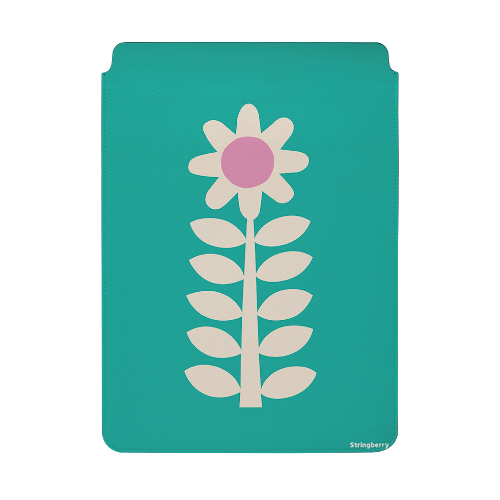 Aqua Floral By Ken Eardley Laptop, Kindle & iPad Sleeve