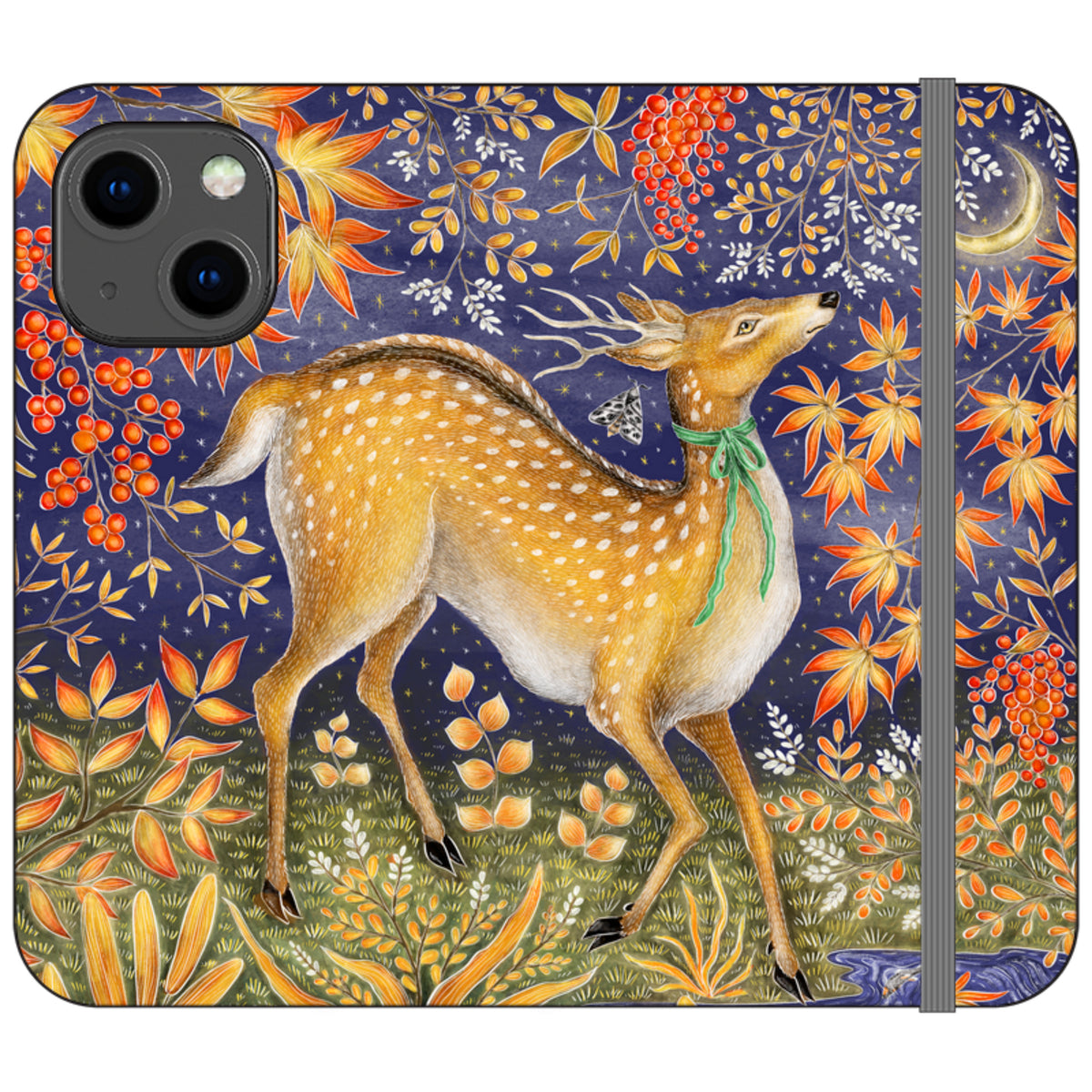 Autumn Deer Wallet Case By Catherine Rowe
