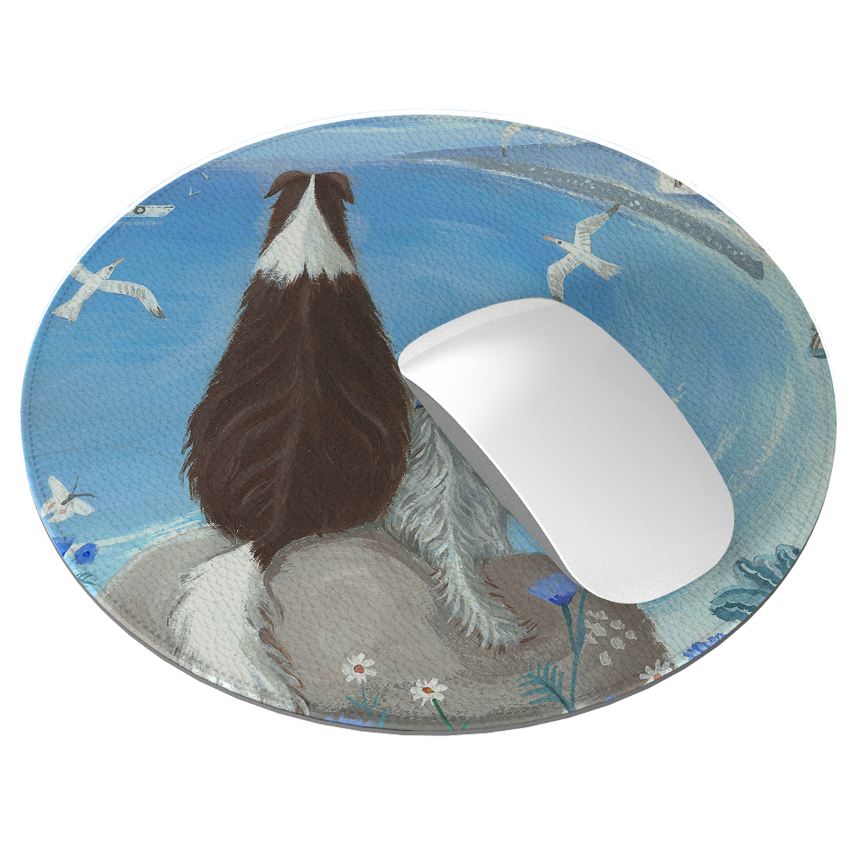 Beach Dog Mouse Mat By Mary Stubberfield