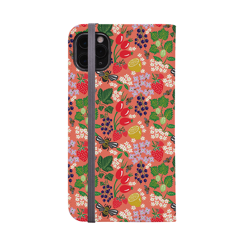 Bee Floral II Wallet Case By Kate Heiss