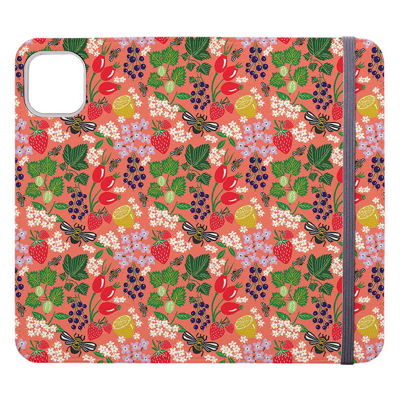 Bee Floral II Wallet Case By Kate Heiss