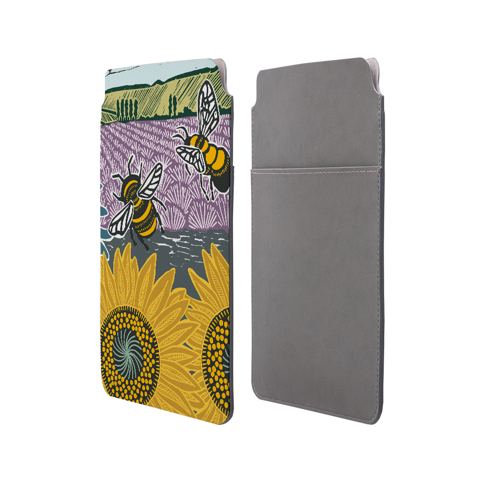 Bees and Sunflower By Kate Heiss Laptop, Kindle & iPad Sleeve