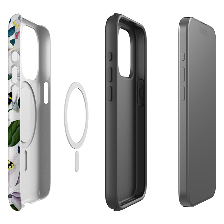 iPhone MagSafe Tough Case - Bees and Magnolia By Bex Parkin