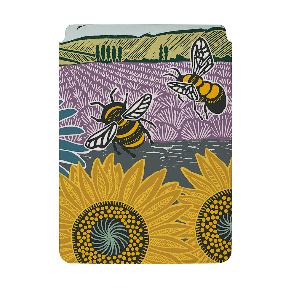 Bees and Sunflower By Kate Heiss Laptop, Kindle & iPad Sleeve