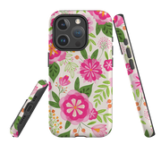 iPhone MagSafe Tough Case -  Big Bold Blooms Ivory By Jenny Zemanek