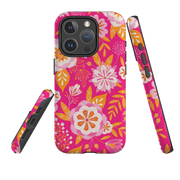 iPhone MagSafe Tough Case -  Big Bold Blooms Pink By Jenny Zemanek