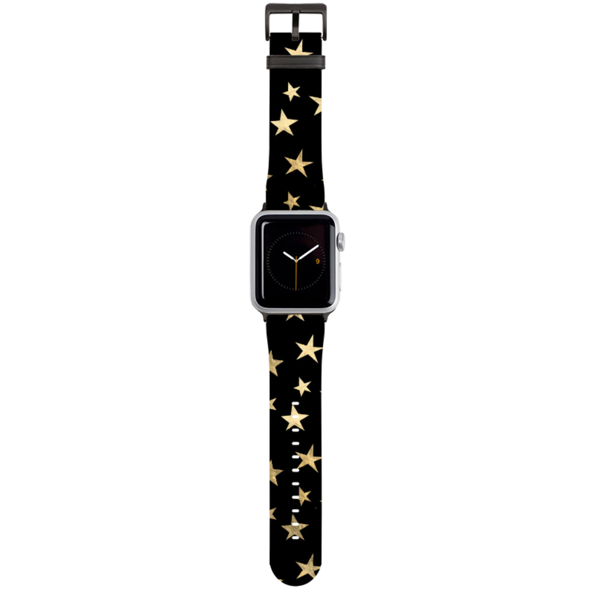 Каишка за Apple Watch с черни и златни звезди