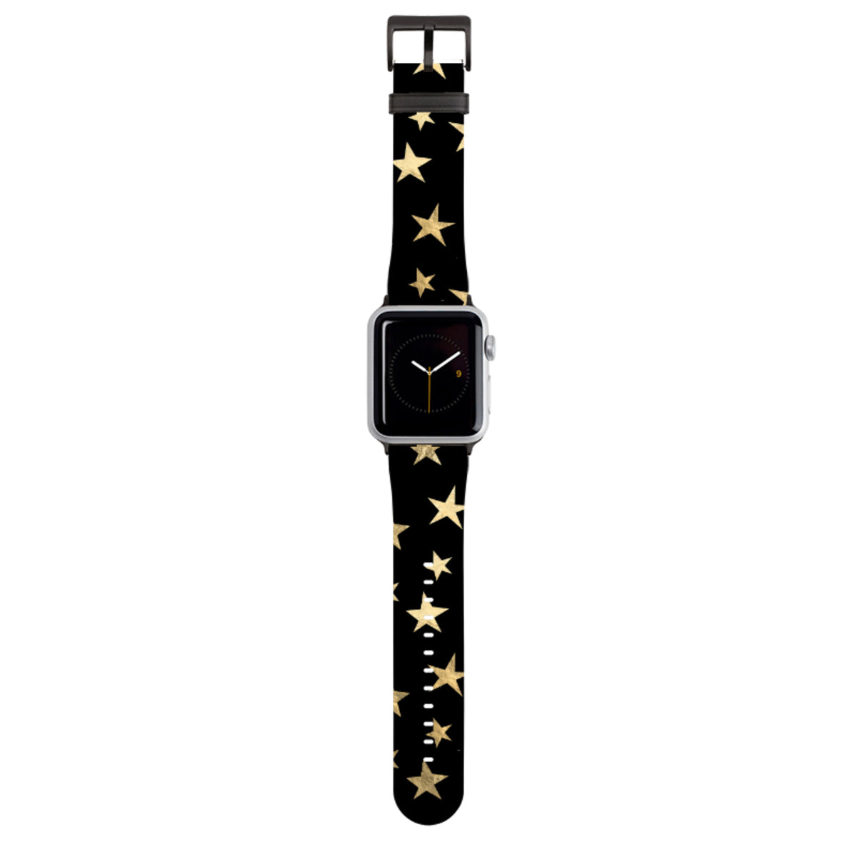 Каишка за Apple Watch с черни и златни звезди