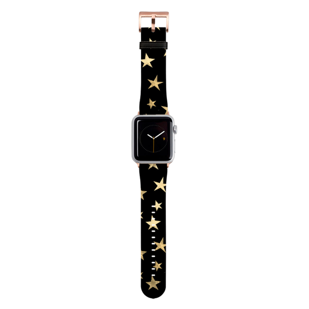 Каишка за Apple Watch с черни и златни звезди
