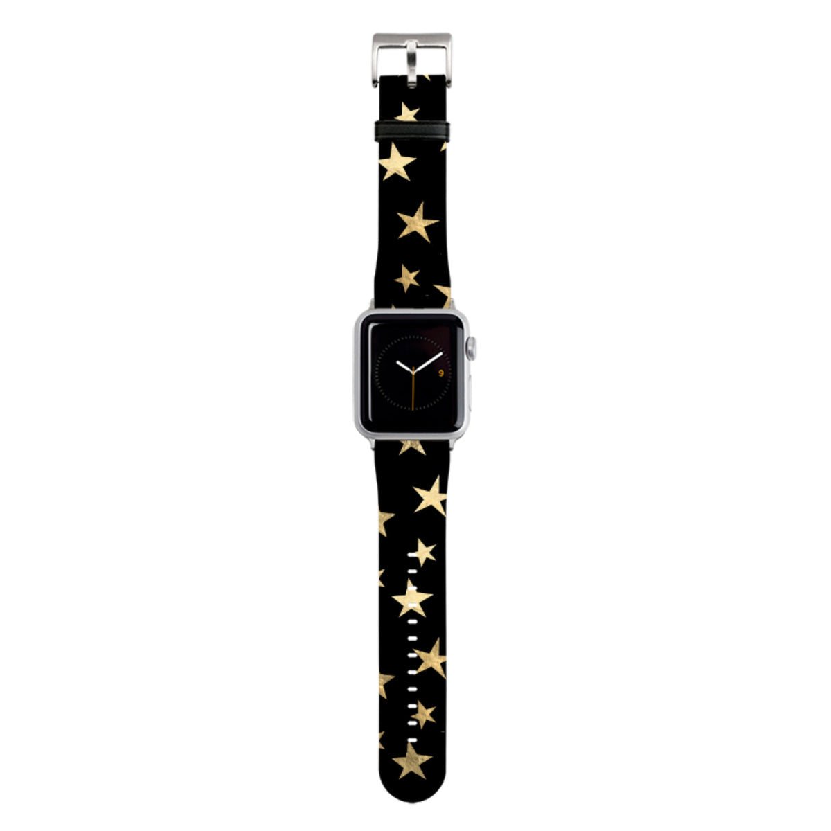 Каишка за Apple Watch с черни и златни звезди
