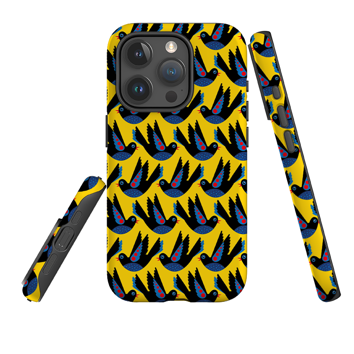 iPhone Tough Case - Black Bird By Patternistas