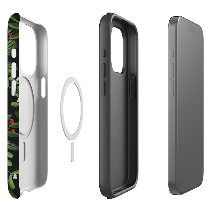iPhone MagSafe Tough Case - Black White Plaid By Abby Jacobs