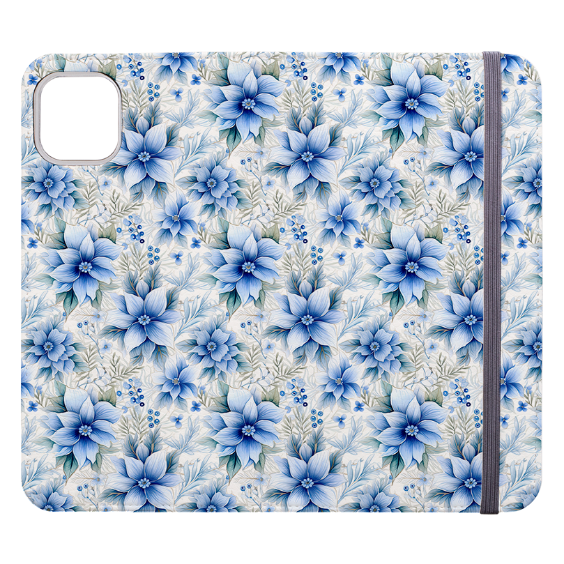 Blue Floral III Wallet Case