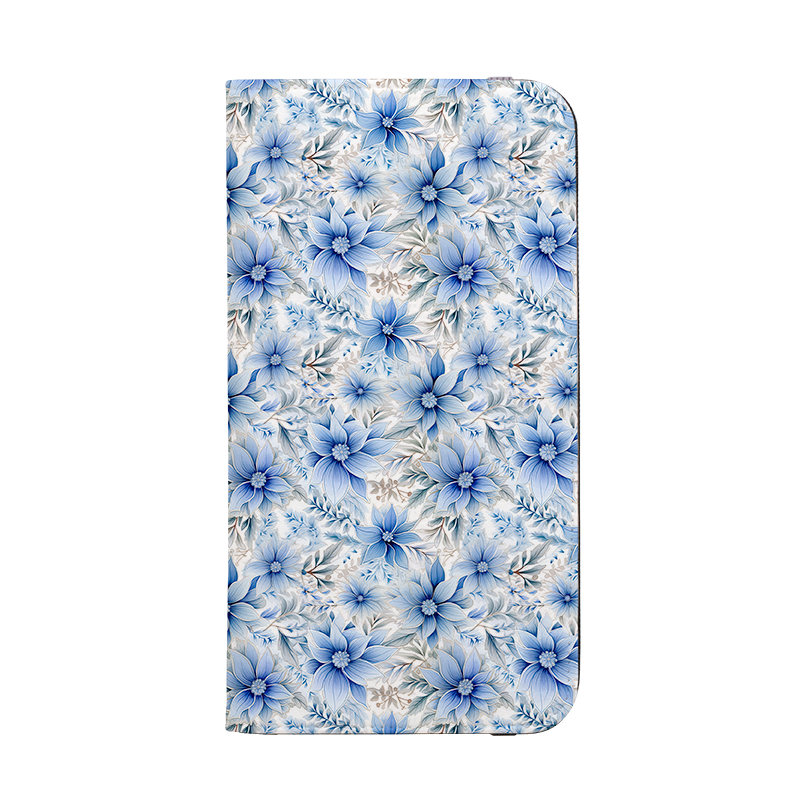 Blaues Blumen-Portemonnaie-Etui