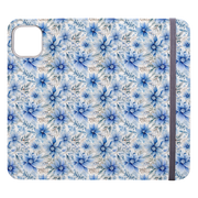 Blaues Blumen-Portemonnaie-Etui