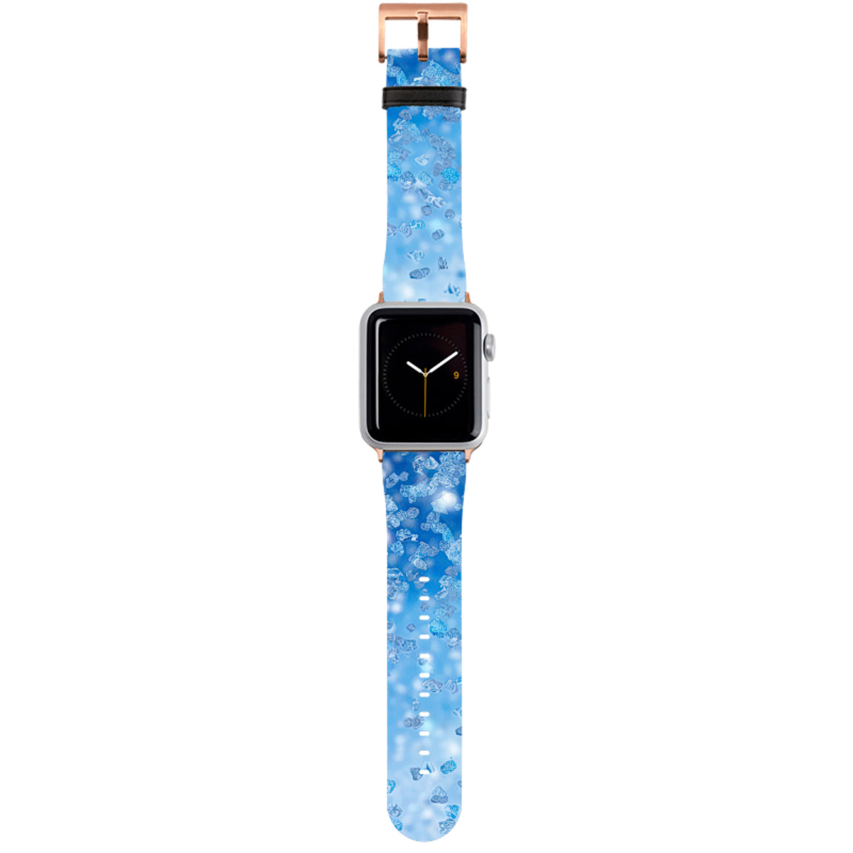 Blaues Glitzer-Armband für Apple Watch