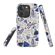 iPhone MagSafe Tough Case -  Blue Floral By Jade Mosinski