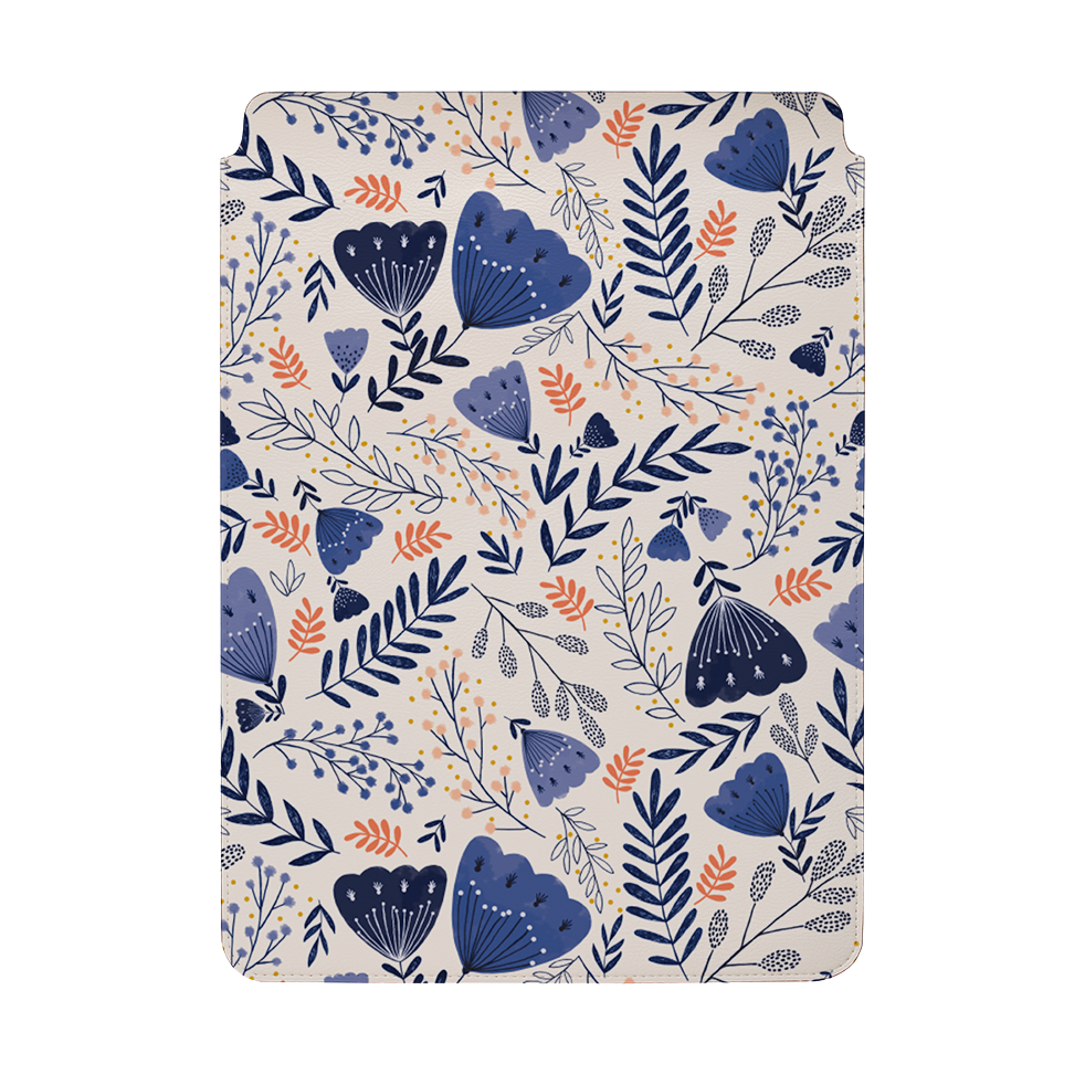 Blue Floral By Jade Mosinski Laptop, Kindle & iPad Sleeve