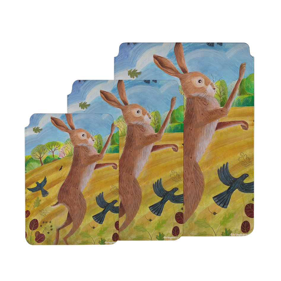 Boxing Hare By Bex Parkin Laptop, Kindle & iPad Sleeve