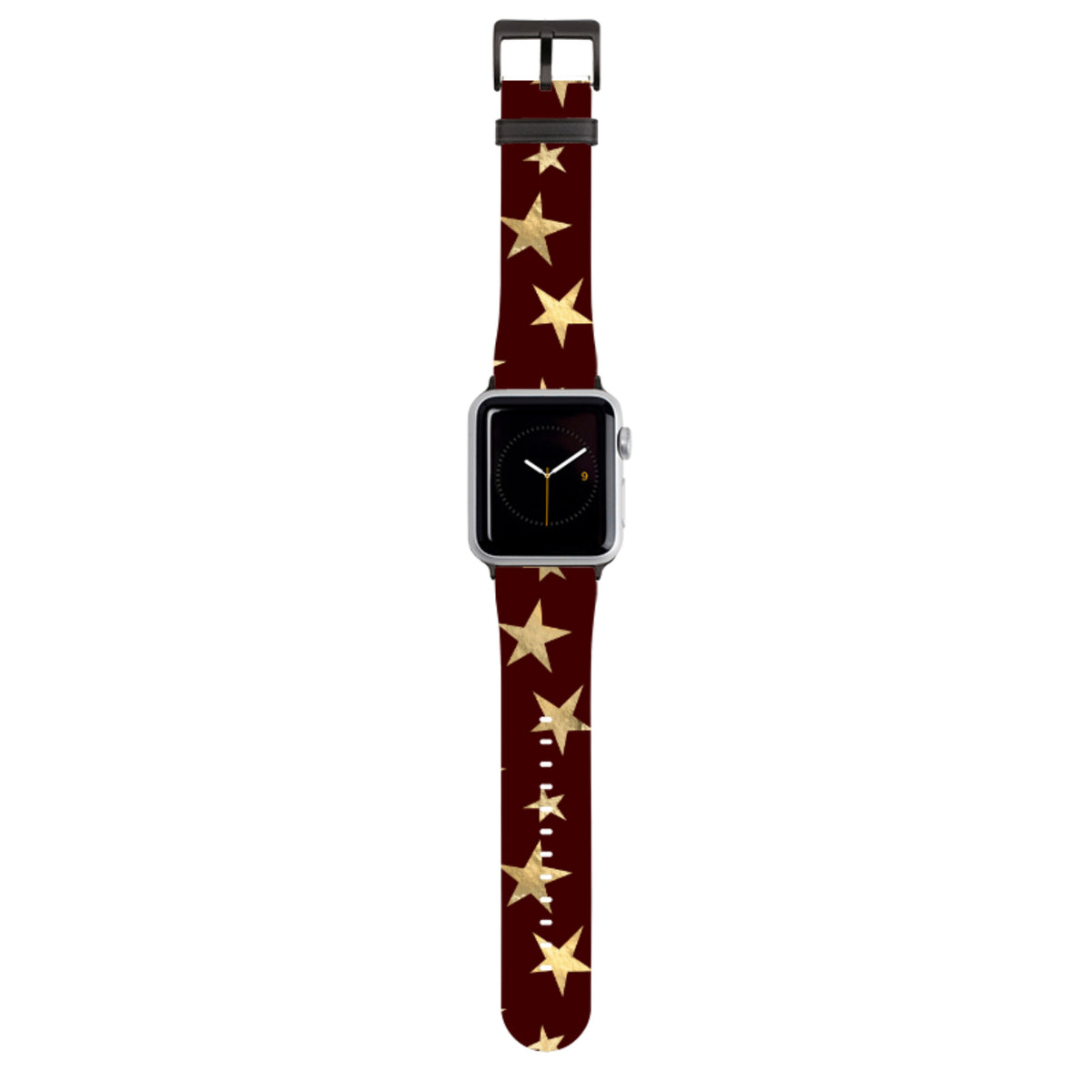 Brown and Gold Stars Apple Watch Strap