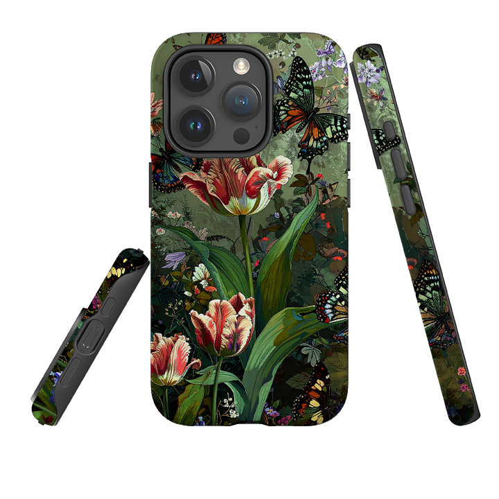 iPhone Tough Case - Green Vyne Butterflies