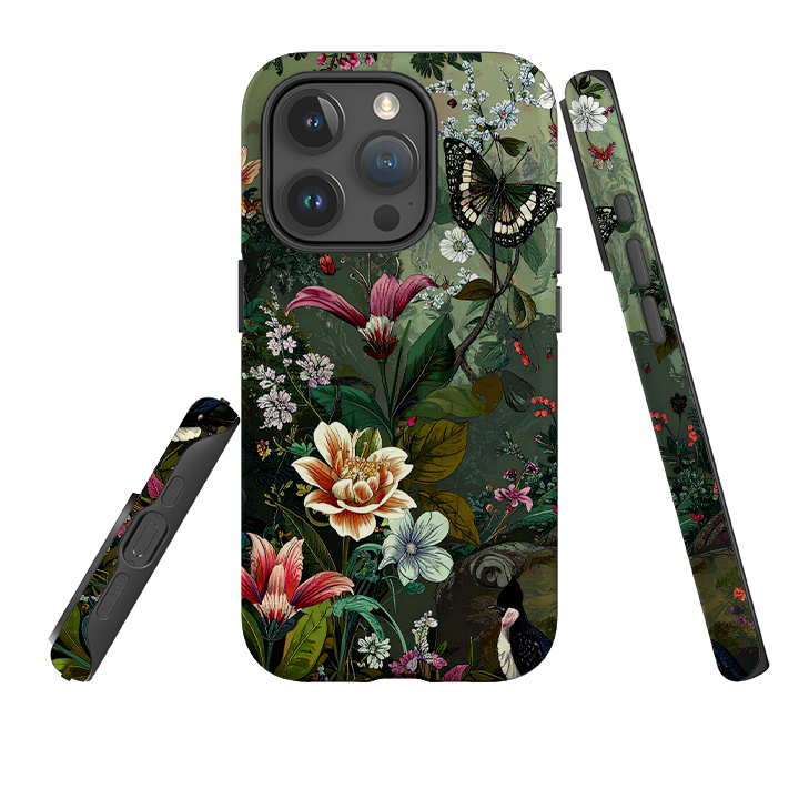 iPhone Tough Case - Green Vyne Butterfly