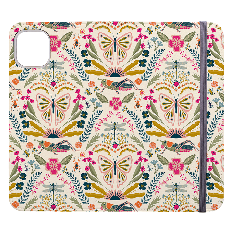 Butterfly Floral Wallet Case By Abby Jacobs