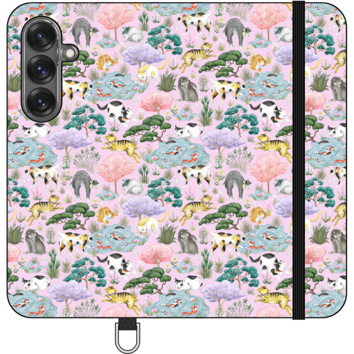 Cat Garden Wallet Case By Catherine Rowe