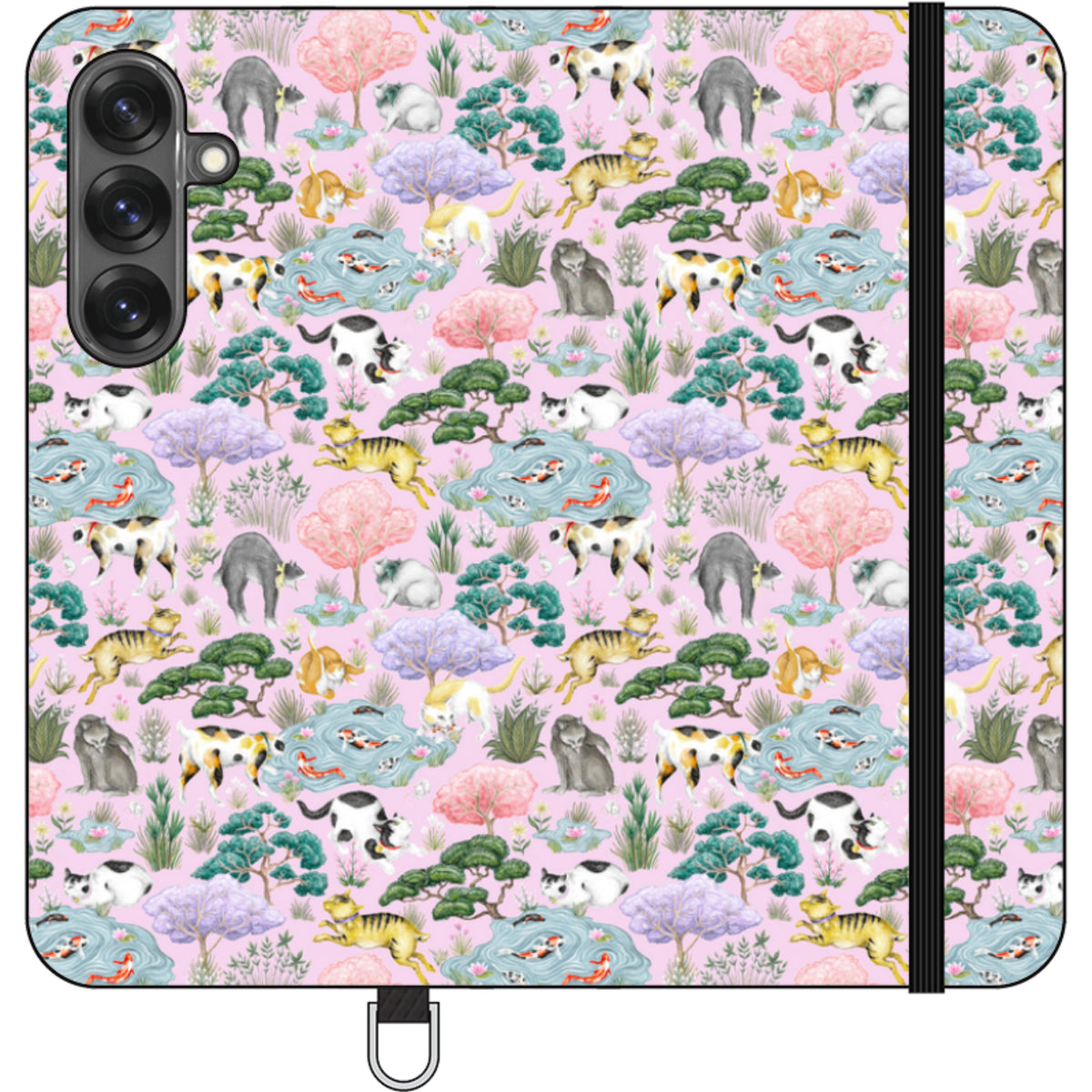 Cat Garden Wallet Case By Catherine Rowe