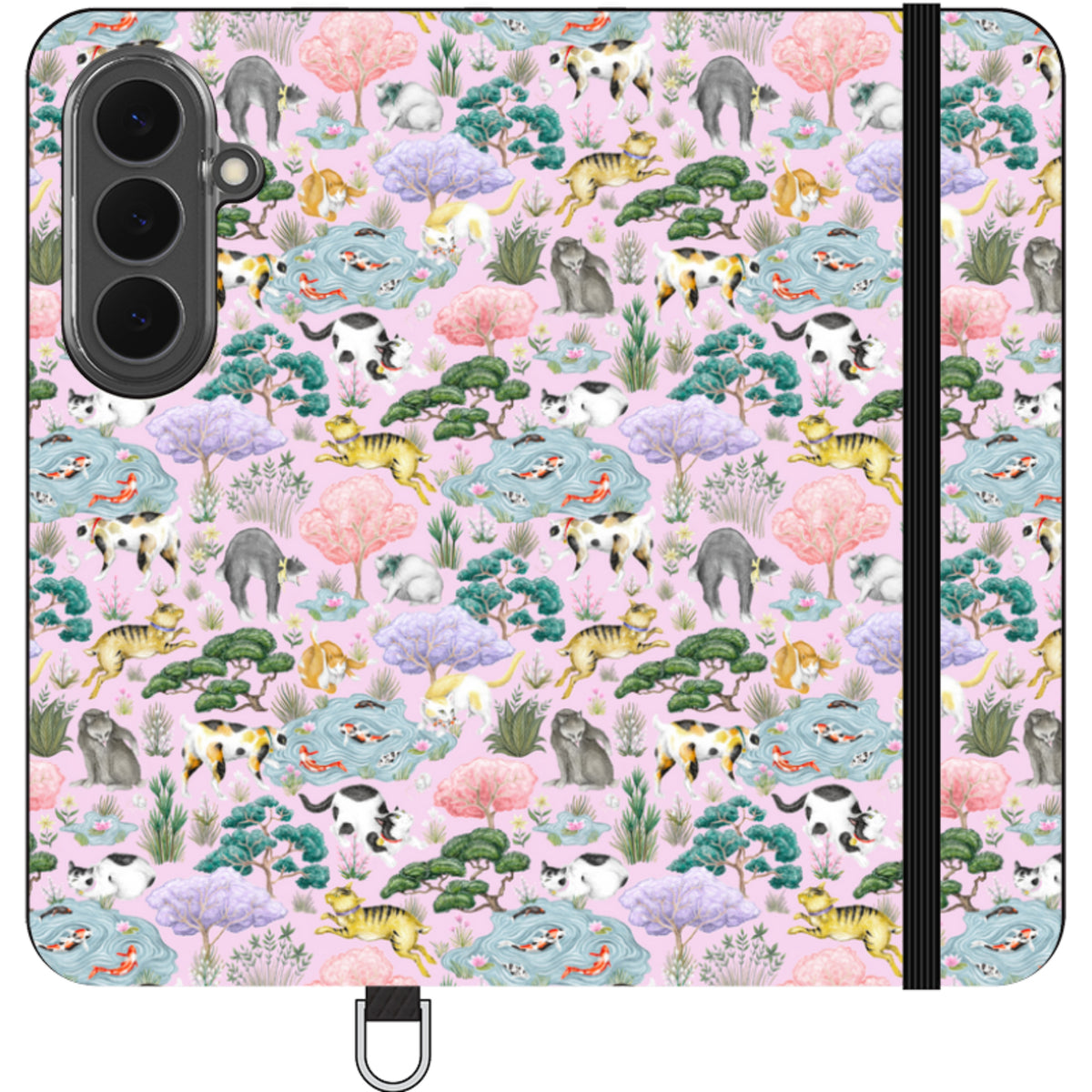 Cat Garden Wallet Case By Catherine Rowe
